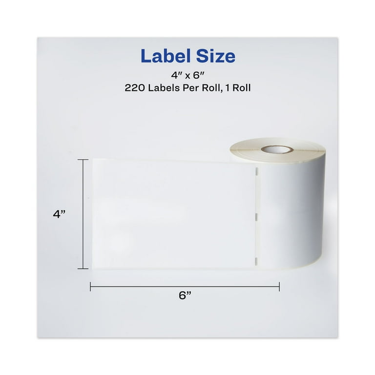 Multipurpose Thermal Labels, 4 x 6, White, 220/Roll Multipurpose Thermal Labels, 4 x 6, White, 220/Roll