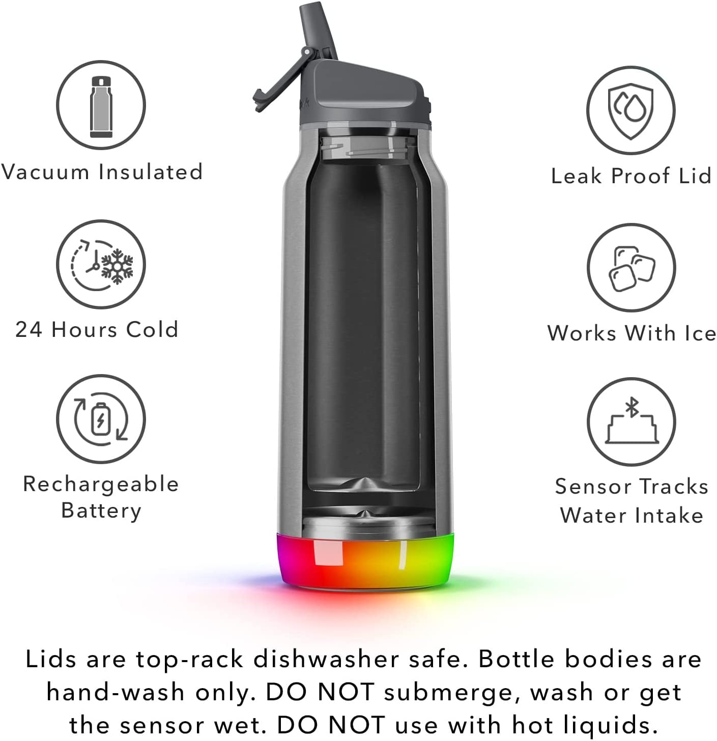 【新品未使用☆超美品】HidrateSpark PRO STEEL 水筒 ae89ca44-1547-40c5-9098-