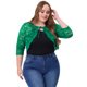 thumbnail image 4 of Cárdigan de encogimiento de hombros de talgrande pamujer, mangas 3/4, chaquetas de bolero de corte frontal con lazo de encaje floral Verde oscuro 4XL, 4 of 6