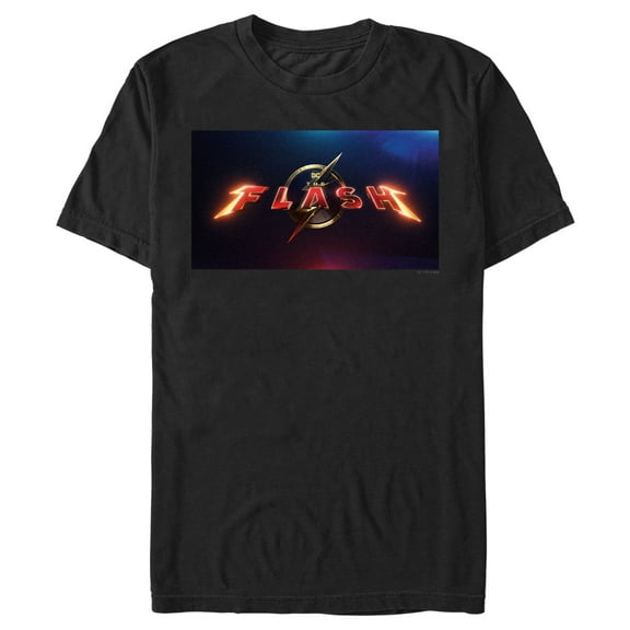 Men's The Flash Movie Logo Still Graphic Tee Black X Large