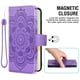 thumbnail image 4 of Asuwish - Funda tipo cartera compatible con iPhone 5/5S/SE 2016, de piel sintética, con tarjetero, correa para la muñeca, para i 5SE 1 1.ª generación (A1662, A1723), color morado, 4 of 5