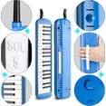 thumbnail image 5 of Melodica 32 Keys Double Tubes Mouthpiece Air Piano Keyboard Musical Instrument with Carrying Bag 32 Keys,, 5 of 6