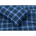 thumbnail image 3 of RUVANTI Flannel Sheets Twin Size - 100% Cotton Brushed Flannel Bed Sheet Sets - Deep Pockets 16 Inches (fits up to 18") - All Seasons Breathable & Super Soft - Warm & Cozy - 3 Pcs - Blue Plaid, 3 of 10