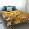 thumbnail image 4 of White Spring Floral Blanket Soft Cozy Warm Throw Blanket for Couch, Plush Fuzzy Flannel Fleece Blankets for Sofa, Farmhouse Birds Flowers Branches Bed Blankets Lightweight Gifts for Women, 30"x40", 4 of 9