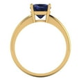 thumbnail image 4 of Solitaire Engagement Ring for Women - 2ct Simulated Blue Sapphire in 14K Yellow Gold Promise Ring, 4 of 6