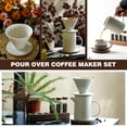 thumbnail image 6 of Vintage Ceramic Pour Over Coffee Maker Set with 20 Count Paper Filters, 15.8 Ounces (Yellow) for Home Café Restaurant Camping, 6 of 6