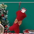 thumbnail image 2 of Dog Christmas Stocking Knitted Stocking Dog Bone Shape Rustic Stocking Fireplace Hanging Stocking for Dog Cats Pets Christmas Decoration Xmas Holiday Decor, 2 of 7