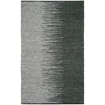 SAFAVIEH Vintage Leather Jarred Diamond Striped Area Rug, Light Grey/Charcoal, 6' x 9'