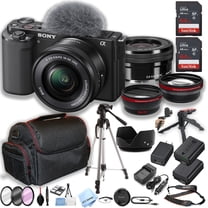 Sony ZV-E10 Mirrorless Digital Camera, 24.2 MP, with Caser, Charger and More, Black, -(International Model)