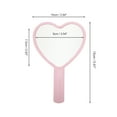thumbnail image 2 of Unique Bargains 1pc Heart-shaped Handheld Mirror for Personal Grooming and Makeup Pink, 2 of 5