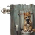 thumbnail image 4 of Funny Animal Curtain Valances Set Kitten Sitting on Toilet Kitten Playing Phone Kitchen Curtains 36&nbsp;inch Length Rod Pocket Valance and Tiers 3 Piece Set Small Bedroom Bathroom Laundry Decor, 4 of 9