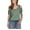 Green, variant on Women's Cold Shoulder Tops V Neck Solid Color Shirts Eyelet Embroidered Short Sleeve Tees Basic Summer Blouses (XL, Purple)