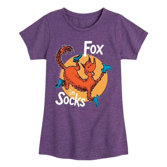 Dr. Seuss - Fox In Socks Jumping Fitted Short Sleeve Graphic T-Shirt