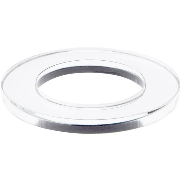 Plymor Clear Acrylic Egg, Marble, Ball or Sphere Thin Display Holder Stand, 0.25" H x 2.5" W (2 Pack)