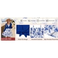 thumbnail image 3 of Lanbubble Girls Dress With Cardigan Set For Teen 7-14T Adjustable Cami Dress with Long Sleeve 2 Piece Set Royal Blue Floral Fall Dresses, 3 of 8