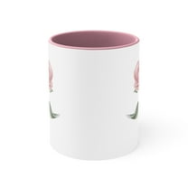 Gulf Coast Online Pink Floral Coffee Mug Gift, 11oz Ceramic Accent Tea Cup