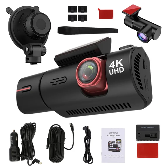 Woudy 3 Channel Dash Cam Camera 4K   1080P/1440P   1080P Car DVR Recorder I07