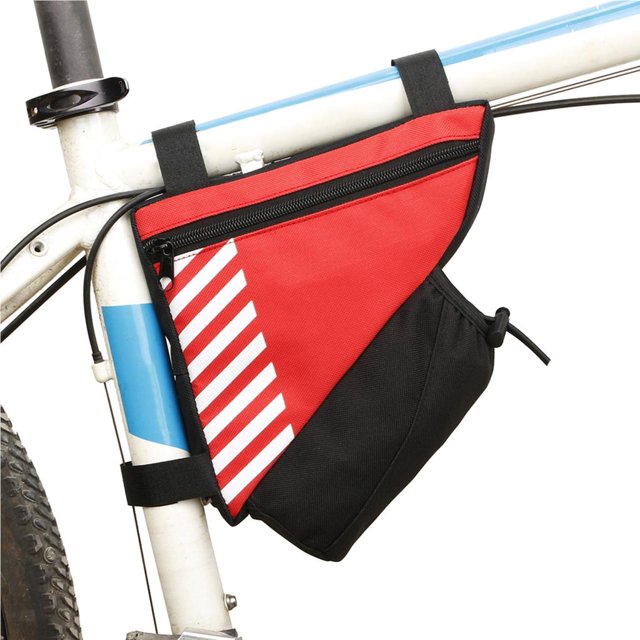 Youkk Saddle Frame Pouch for Cycling Bike Storage Bag with Water Bottle and Fastener Strap