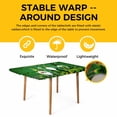 thumbnail image 4 of St. Patrick's Day Table Cloths for 4 Foot Rectangle Tables, Green Gnomes Shamrock Gold Coin Wood Grain Patio Waterproof Elastic Fitted Tablecloths, Washable Rectangular Table Cover for Camping, 4 of 8