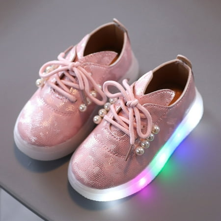 

EQWLJWE Children Kids Baby Girls LED Light Luminous Sport Sneakers Princess Shoes Girls Sports Shoes Holiday Clearance