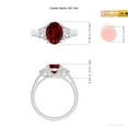 thumbnail image 5 of ANGARA Lab Grown 2 Ct Three Stone Oval Ruby and Half Moon Lab Diamond Ring for Women in 14K White Gold (Size-9x7mm) | July Birthstone, Anniversary, Jewelry Gift for Women | Lab-Grown Ruby Ring, 5 of 7