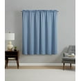 thumbnail image 5 of (2 pack) Mainstays Solid Blue Quartz Room Darkening Rod Pocket Panel Pair, 30" x 63", 5 of 8