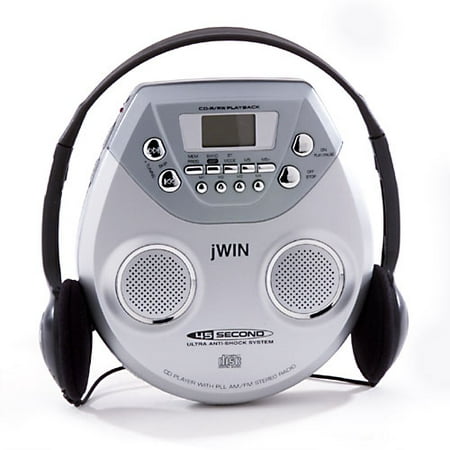 jWIN CD Player With AM/ FM Stereo Radio and Built-in Speaker