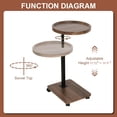 thumbnail image 5 of Adjustable Height Mobile Side Table with Wheels, Portable Round End Table, Portable Rolling Laptop Desk, Small Computer Desk For Home Living Room Office, 5 of 9
