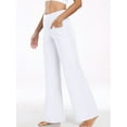 thumbnail image 3 of NELEUS Womens 31" Wide Leg Pants Athletic Yoga Stretch Loose Legging Casual Sweatpants with Pockets,White,US Size L, 3 of 12