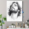 thumbnail image 4 of Qisvanset 12x16 Inch Minimalist Jesus Line Art Canvas Wall Art, Simple Religious Portrait Baptism Gift Home Decor, 4 of 8