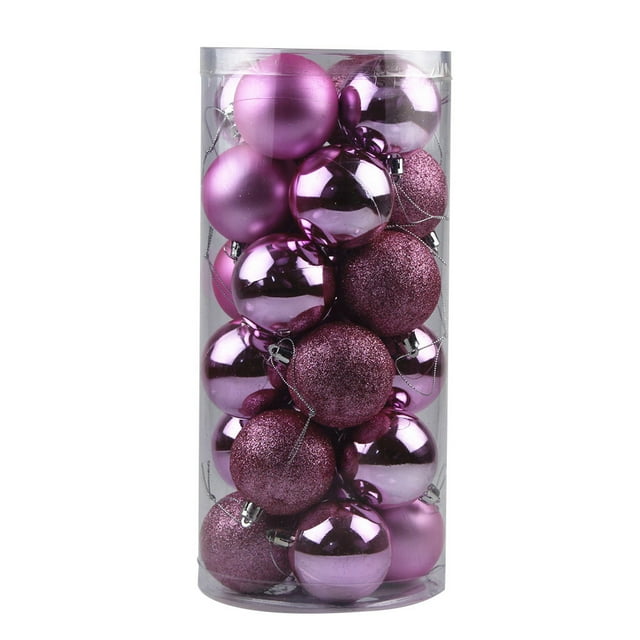 LSLJS Décoratives Boules, 24 Pcs Boules Noël Balls Décorations de Fête pour Arbre Ornement Suspendu Décor, Décorations de Noël