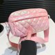 thumbnail image 3 of Bolsa bandolera de moda para mujer, hobo acolchado con rombos que combina con todo para regalo (rosa) Likrtyny Para Estrenar, 3 of 8