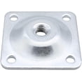 thumbnail image 3 of Juego de 4 placas de montaje cuadradas de metal para patas de muebles, placas de fijación con pernos colgantes y tornillos, adaptadores, suministros de mesa, patas de sofá, asientos, color platea, 3 of 3