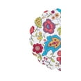 thumbnail image 2 of Teagan Floral Cotton Quilted Round Placemats Set of 6 - Vibrant Reversible, 17", 2 of 4