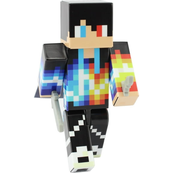 Fire and Ice Boy Action Figure Toy, 4 Inch Custom Series Figurines by EnderToys