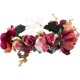 thumbnail image 1 of Halo de flores Corona floral Corona de flores Guirnalda de flores Diadema Corona para el cabello Guirnalda para el cabello Tocado floral Boho con cinta Fiesta de bodas Festival Rojo, 1 of 5