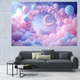 thumbnail image 3 of Boho Moon Arch Baby Shower Backdrop Pastel Balloon Twinkle Star Baby Shower Photography Background for Girls Galaxy Pink Blue Clouds Newborn Birthday Party Decorations Banner Photo Booth Props, 3 of 4