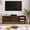 59" Dark Walnut, variant on LKTART Mid Century Modern Rattan TV Stand for 65 Inch TV,59" Boho Media Console with Sliding Doors & Open Shelves,Solid Wood Legs for Living Room,Light Walnut