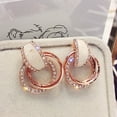 thumbnail image 2 of OUSITAID European and American Atmosphere  Geometric Circle Earrings, 2 of 6