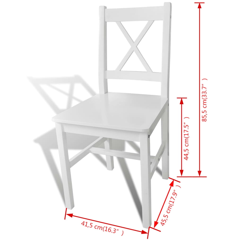 Kepooman Kitchen Wood Dining Side Stand Chairs with Backrest, Set of 4, White Kepooman Kitchen Wood Dining Side Stand Chairs with Backrest, Set of 4, White
