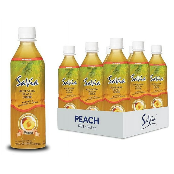 Savia Peach Aloe Vera Drink 12/16.9oz