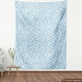 thumbnail image 4 of Ambesonne Flowers Boho Fabric by the Yard Upholstery, Garden Blooming Buds, 2 Yards, Pale Azure Blue White, 4 of 5