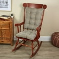 thumbnail image 1 of Klear Vu Omega Juego De Cojines Antideslizantes Para Mecedora Con Acolchado Grueso Y Diseño Capitoné, Incluye Cojín Para Asiento Y Almohada Para Respaldo Con Lazos Para Mecedora De Sala De Estar, 17 X, 1 of 5