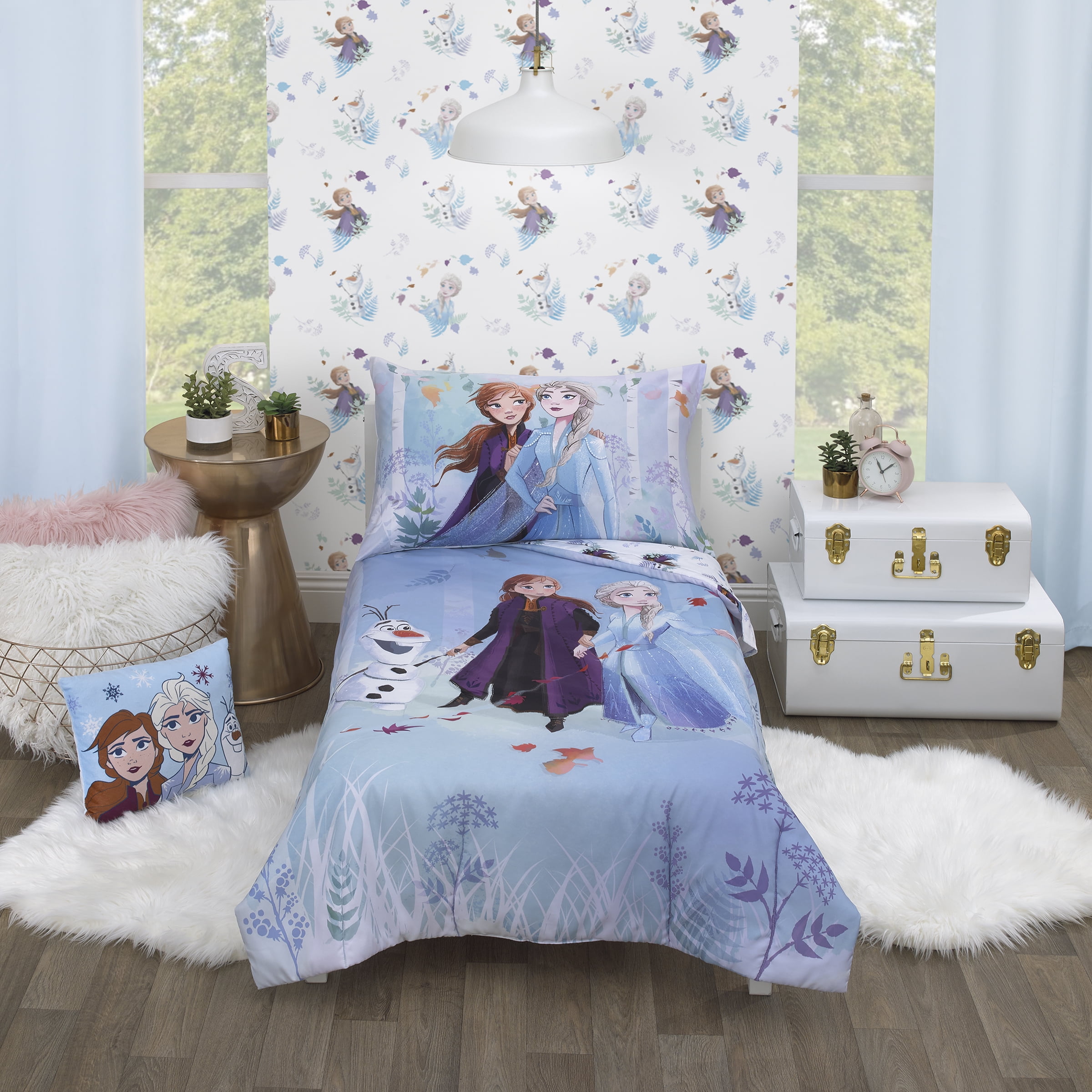 Free Shipping Disney Frozen II Magical Journey Toddler Bedding Sets Toddler Bed 4 Pieces Walmart