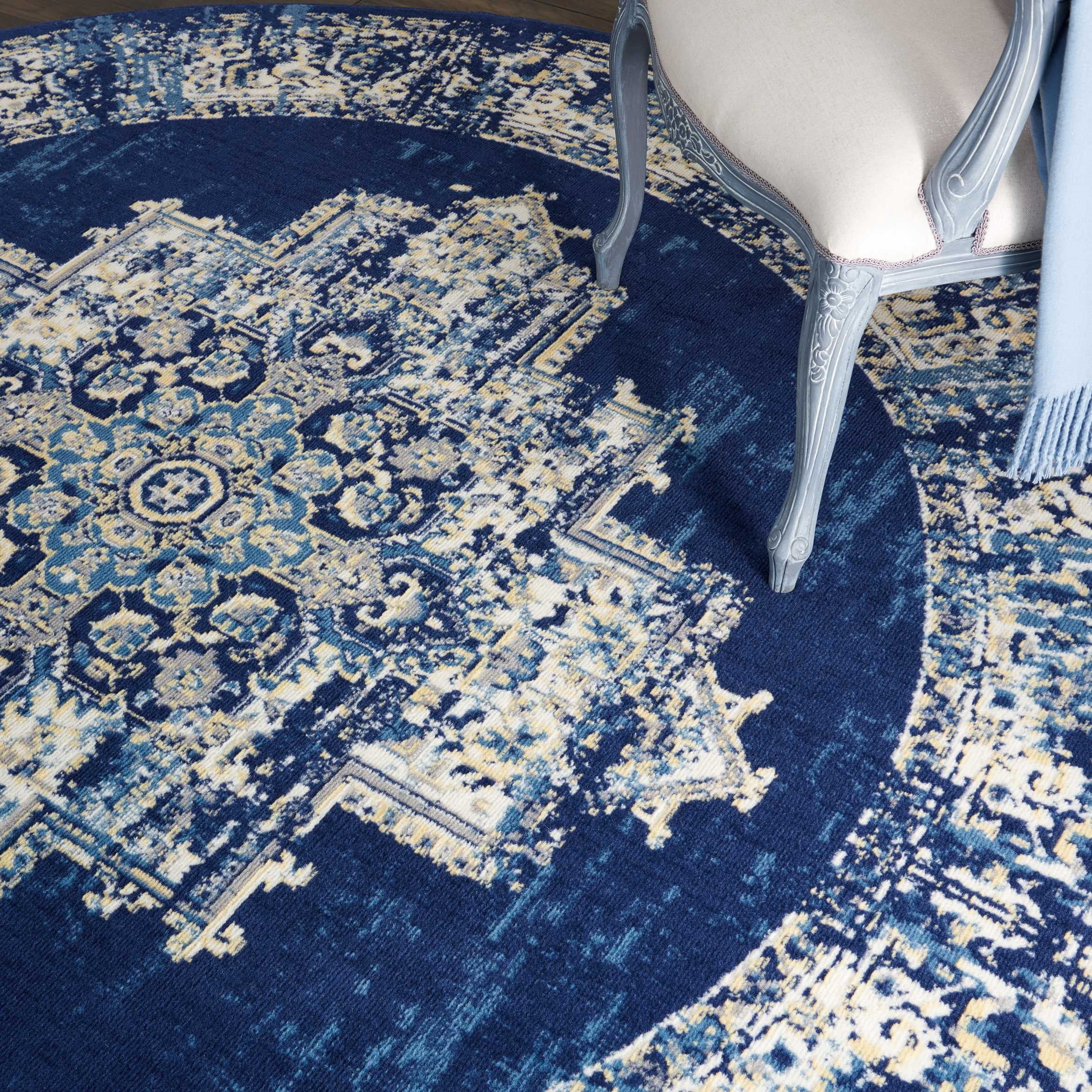 Desert Fields Contemporary Medallion Loomed Area Rug, 8' x 8'