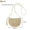 thumbnail image 4 of Spencer Women's Straw Crossbody Purse Handmade Weave Rattan Boho Summer Beach Shoulder Bag Messenger Handbags "Beige", 4 of 8