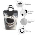 thumbnail image 3 of Pofeuu Smiling Polar Bear Print Laundry Basket, Laundry Hamper, Collapsible Laundry Baskets, Dirty Clothes Hamper, Waterproof with Foam Protected Aluminum Handles, 3 of 5
