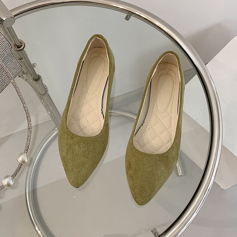 Womens Flats Shoes Pumps Ballet Flat -on Ballerina Shoes Mint Green 36 -  Walmart.com