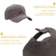 thumbnail image 3 of Gorra de béisbol de lana de cordero sintética para hombres y mujeres - Gorros deportivos de forro polar de peluche Cálido invierno viajes al aire libre, 3 of 5