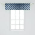 thumbnail image 2 of Ambesonne Blue Window Valance, Checkered Folkloric Floral, 54" X 12", Blue White, 2 of 3